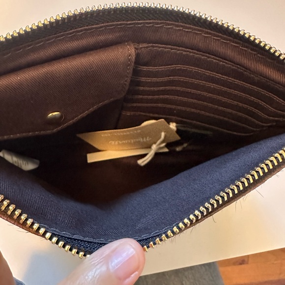 MADEWELL Calf hair and leather clutch / pouch wallet / card holder - Picture 3 of 3